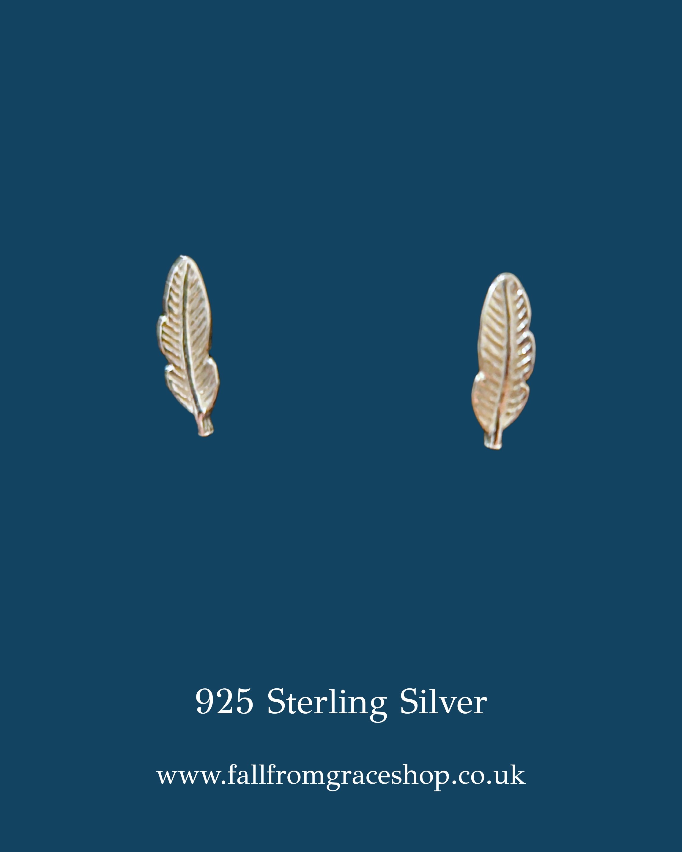 Sterling Silver Feather Earrings