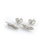 Load image into Gallery viewer, Sterling Silver Feather Earrings
