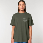 Load image into Gallery viewer, Glitch Smiley Face Short Sleeve Tee (Heavy)

