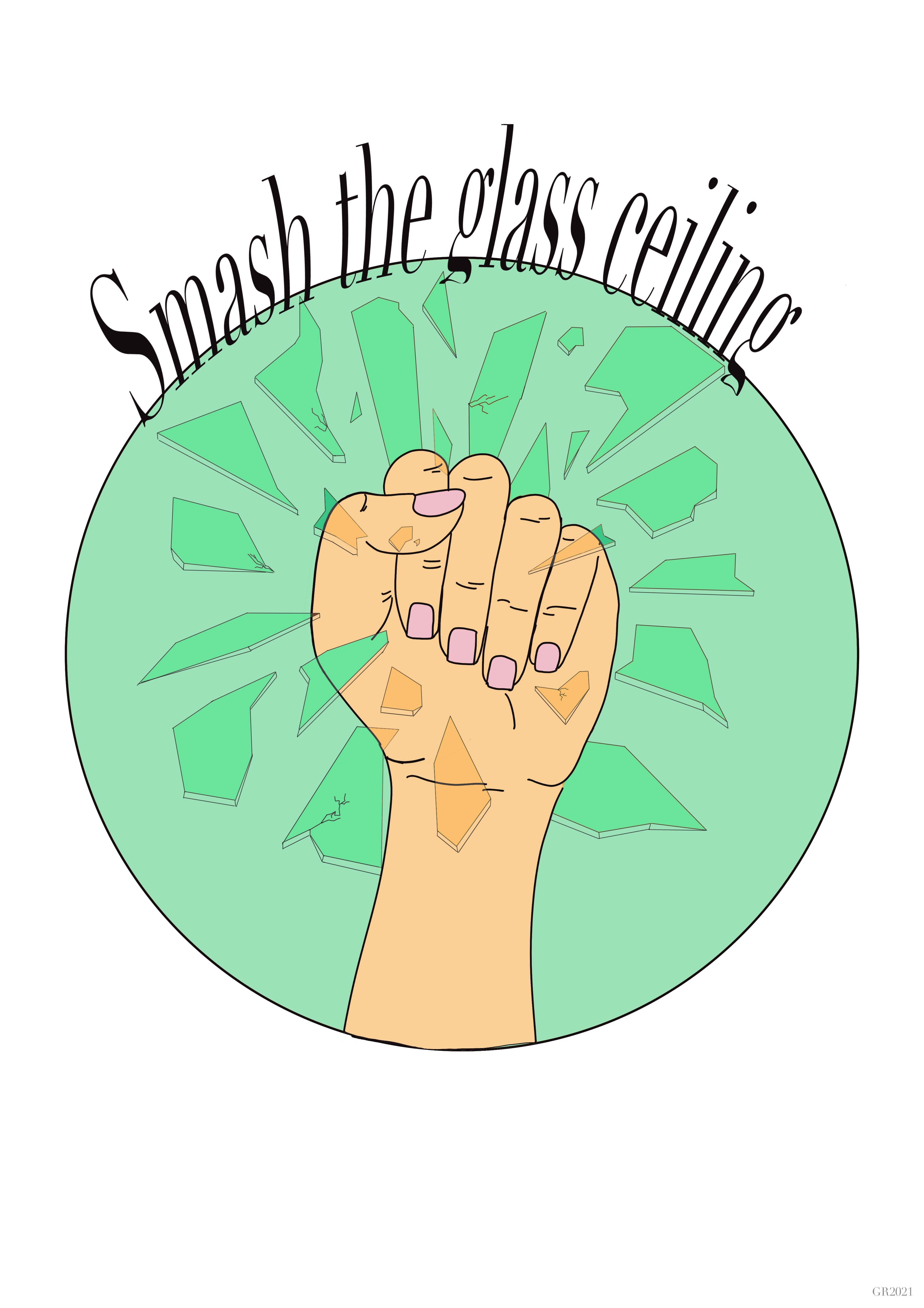 Smash the Glass Ceiling Art Print