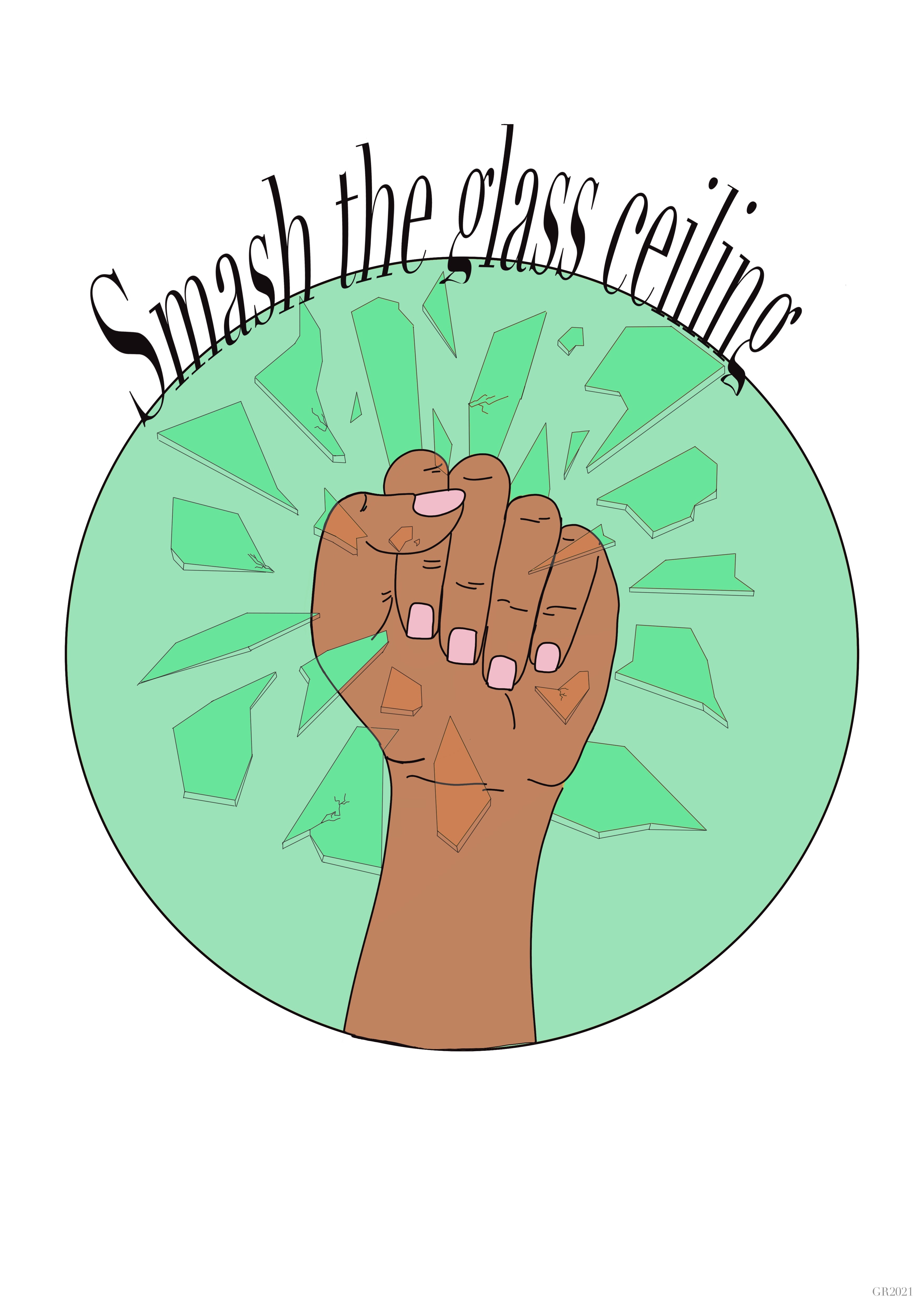 Smash the Glass Ceiling Art Print