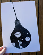 Load image into Gallery viewer, Lightbulb Astronaut Art Print
