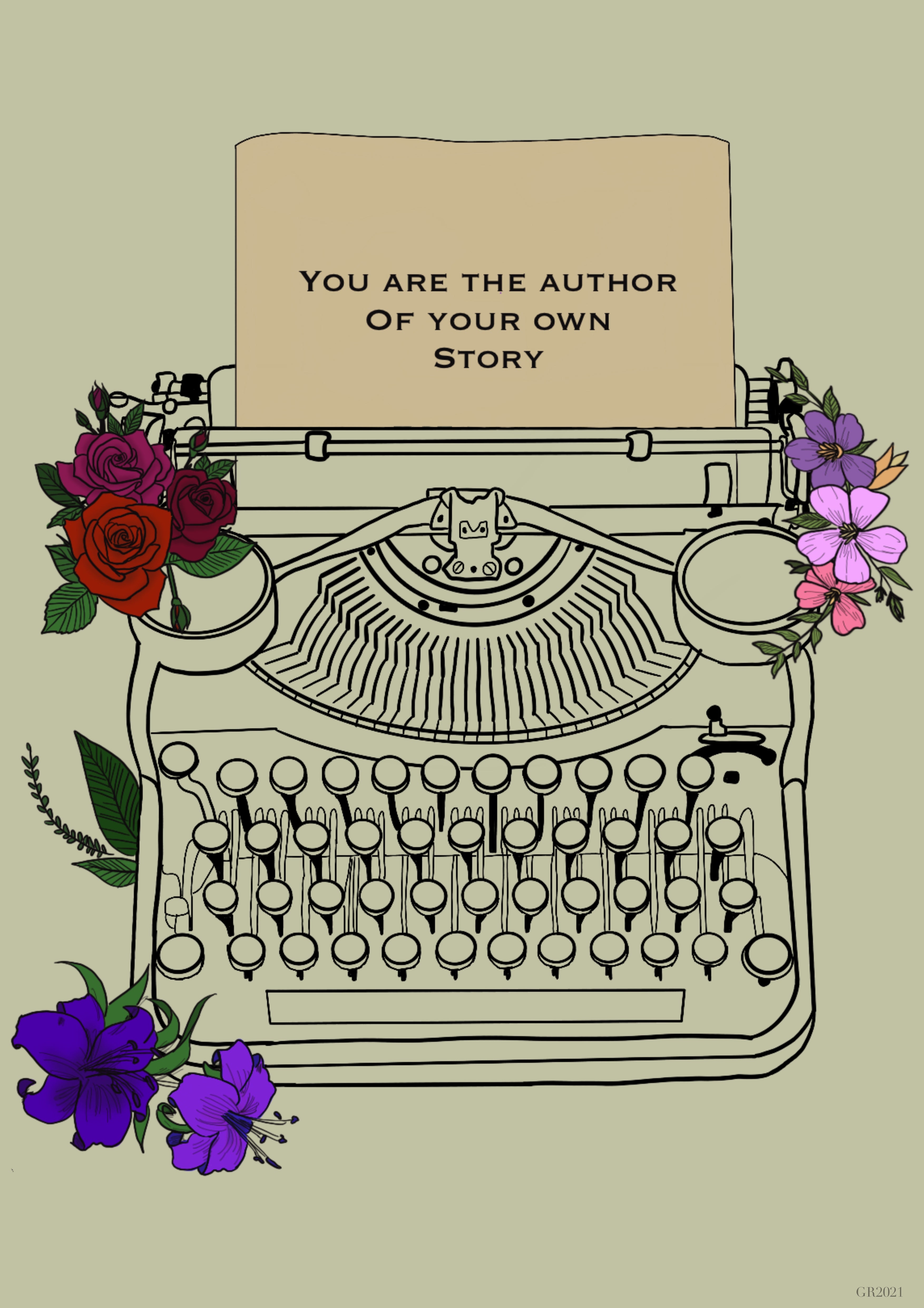 Typewriter - You are the author of your own story Art Print