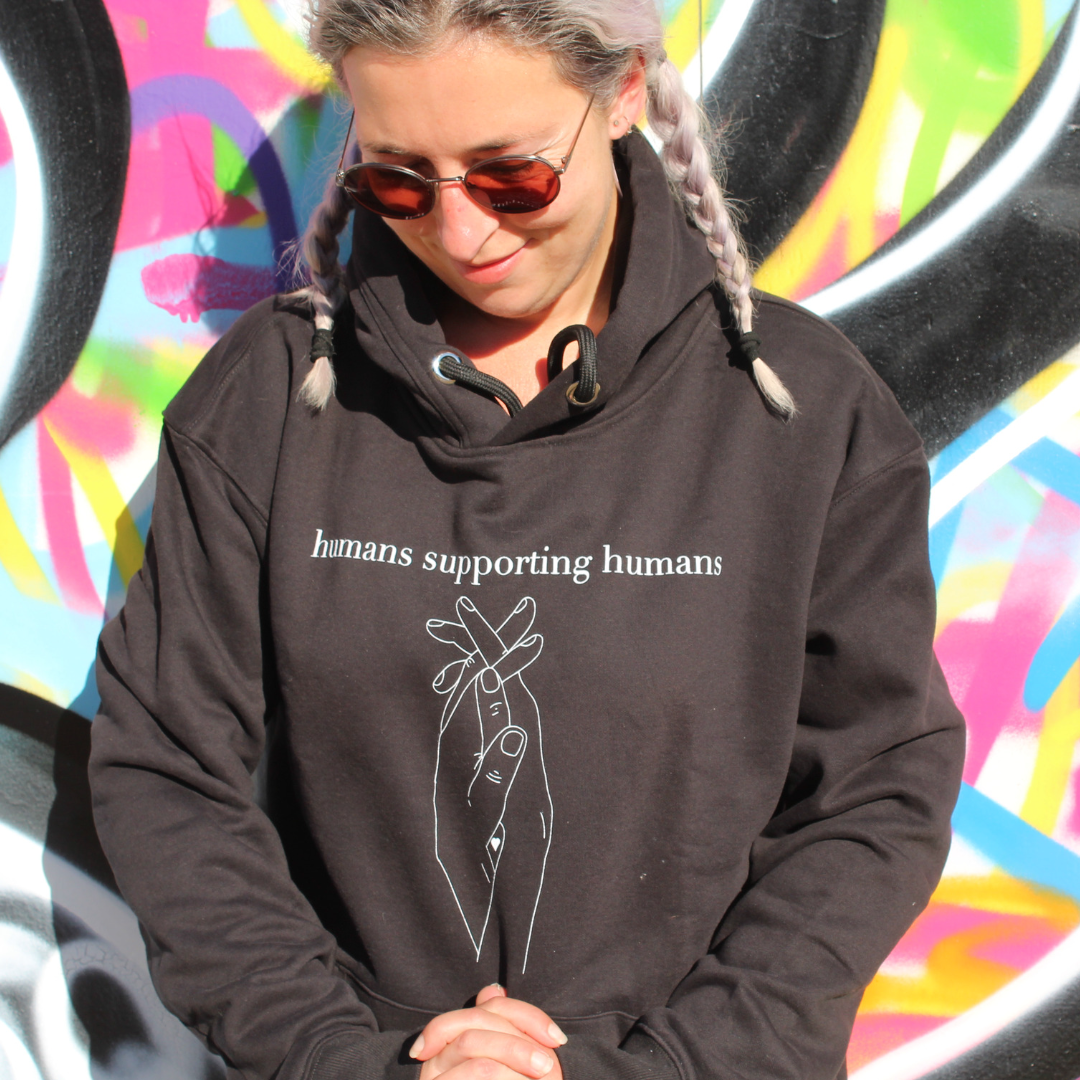 Humans Supporting Humans Hoodie – Fall From Grace